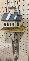 Mini church birdhouse wind chime (550)