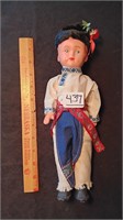 12" Celluloid Russian Boy Doll. All Original!