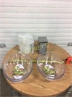 Clear Salad Bowls, Dispenser & Squeeze Bottles