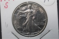 1944-S UNC Walking Liberty Silver Half Dollar
