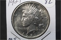 1921 UNC U.S. Silver Peace Dollar KEY DATE