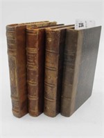 LOT OF 4 LEATHER BOOKS 20'S , 1892, 1887, 1889