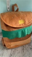 Fun hamburger backpack! Good size for school or