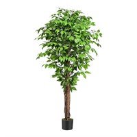 Keeplush 6.2ft. Ficus Artificial Trees with 3 Natu