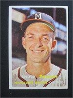 1957 TOPPS #392 CHUCK TANNER BRAVES SP