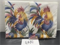 Rooster curtain set