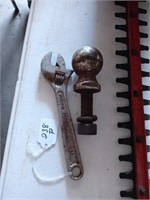 Crescent wrench and 2 inch ball