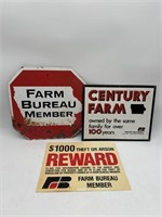 Vintage Farm Bureau signs.