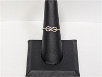 .925 Sterling Infinity Ring Sz 7.5