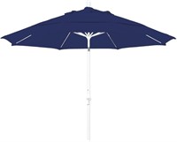 Patio Umbrella, White Pole, Navy Blue, 11 ft