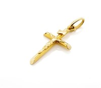 18ct yellow gold crucifix