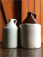 Set Of Vintage Stoneware Jugs ~ 1 Gallon & 6 Pint