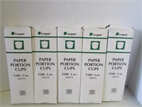 Five New Genpak 2oz Portional Control Cups