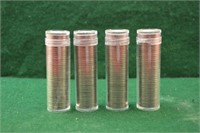 (4) Rolls 1958p Jefferson Nickels