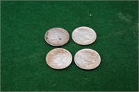 (4) Peace Silver Dollars 1922,23,25