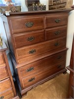 CHERRY CHEST ON CHEST DOVETAILED DRAWERS GOOD