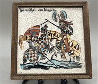 Medieval Knight Vienna Ceramic Tile, Austria