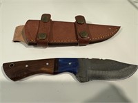 Damascus Steel Knife & Sheath