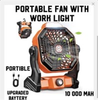 PORTABLE FAN WITH WORK LIGHT