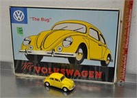 Metal Volkswagen sign & diecast