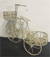Cute metal tricycle, planter stand, 20 inches