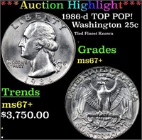 ***Auction Highlight*** 1986-d Washington Quarter