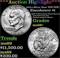 ***Auction Highlight*** 1974-s Silver Eisenhower D