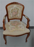 Antique Refinished Arm Parlor Chair