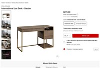 B5694  International Lux Desk Diamond Ash - Sauder