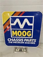 Aluminum Moog Chassis Parts advertising sign