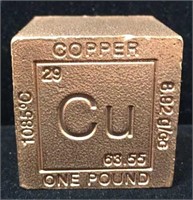 1lb Copper Cube