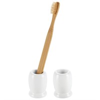 Decorative Ceramic Bathroom Toothbrush Stand in Wh