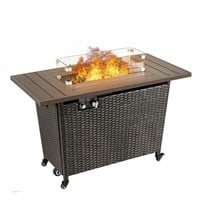 43 in. 50,000 BTU Propane Outdoor Fire Pit Table w