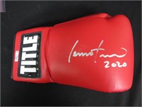 LENNOX LEWIS SIGNED BOXING GLOVE COA