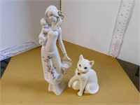 CAPODIMONTE ITALY PORCELAIN MOTHER AND CHILD
