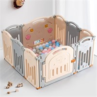 New Foldable Baby Playpen, UANLAUO Baby Fence wit