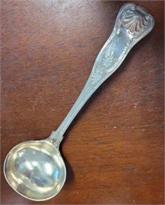 Hallmarked 7" silver ladle