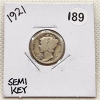 1921 Mercury Dime Semi Key Date