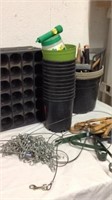 Group of gardening supplies & more