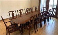 Lovely Pennsylvania House Dining Table & 12 Chairs