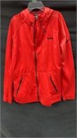 Large red therma fit jacket.