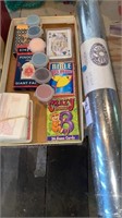 Card games, cards, paints. New roll of clear