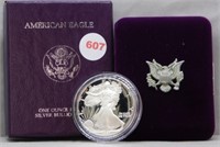 1987 PROOF SILVER EAGLE.