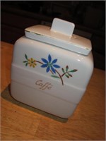 6" 1950's Caffe Lidded Kitchenware Container