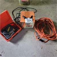 Battery Charger, Air Pump and Extension Cord