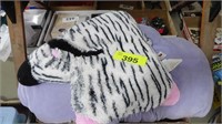 Plush Flower Pillow / Zebra Pillow Lot