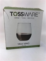 (39) TossWare Plastic Vino Glasses