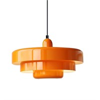 Qepeety Mid Century Pendant Lamp 1-Light Orange
