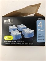 (4) Braun Clean & Renew Cartridges
