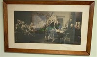 Framed print of the signing of the Declaration of